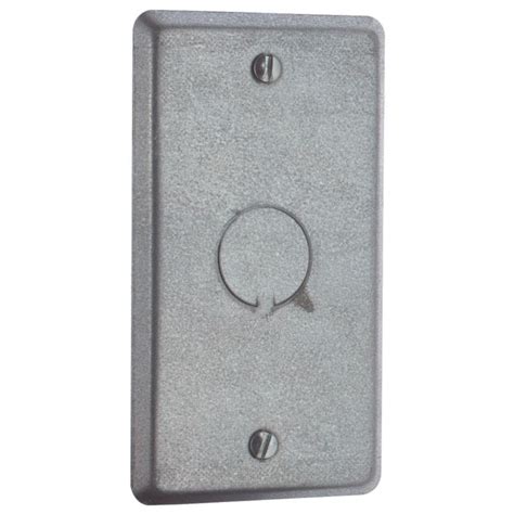 covers for steel outlet boxes|single gang metal cover plate.